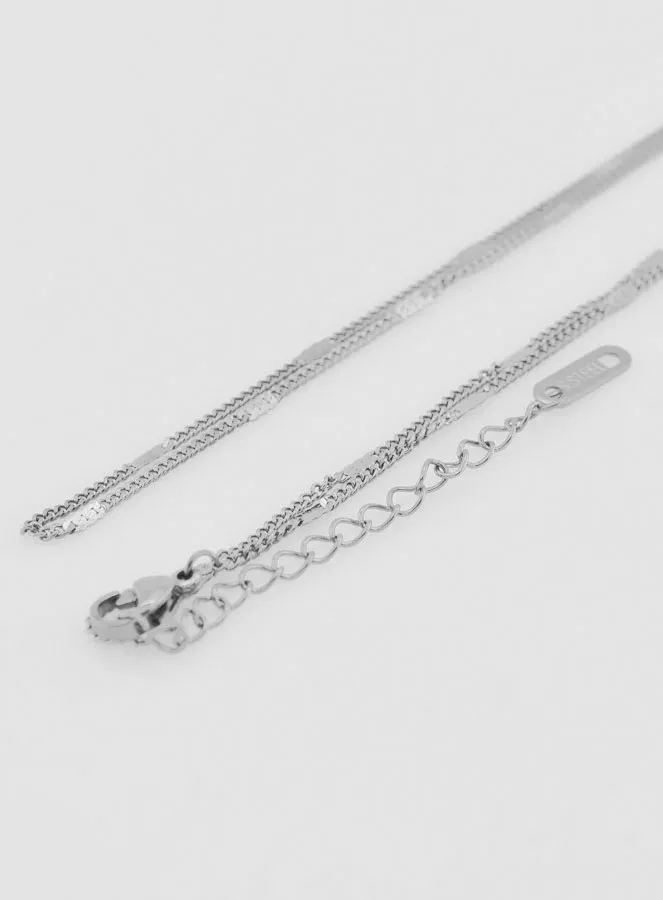 Zilverkleurige Halsketting met Fantasie-Schakels - 60cm (pic 3)