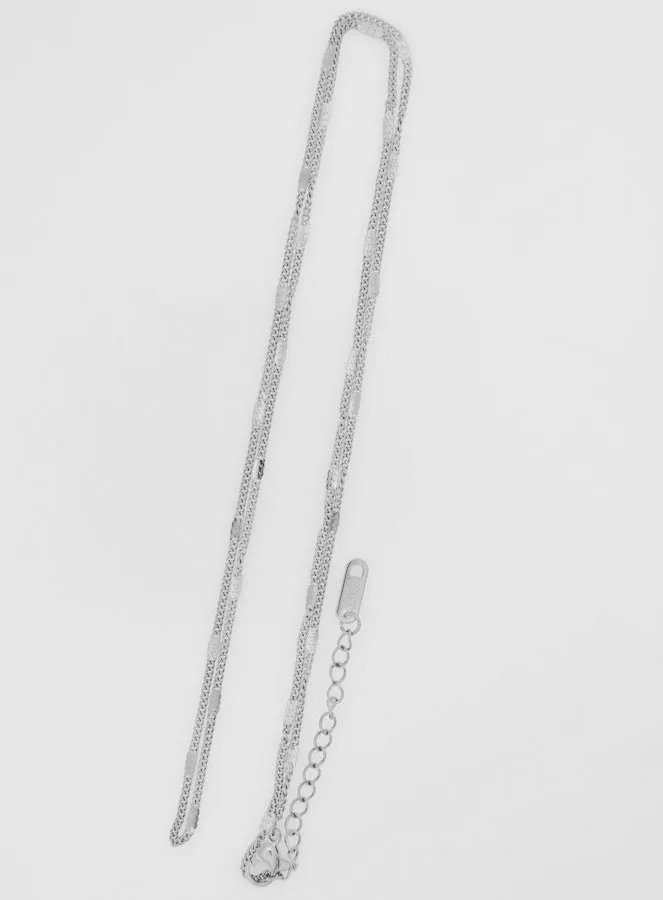 Zilverkleurige Halsketting met Fantasie-Schakels - 60cm (pic 4)