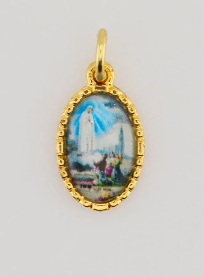 Medaillon met Gedraaide Rand 15mm - Onze Lieve Vrouw van Fatima (pic 1)