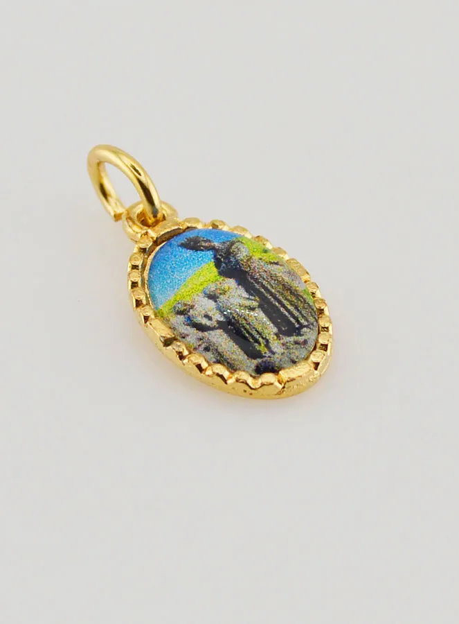 Medaillon met Gedraaide Rand 15mm - Onze-Lieve-Vrouw van La Salette (pic 3)