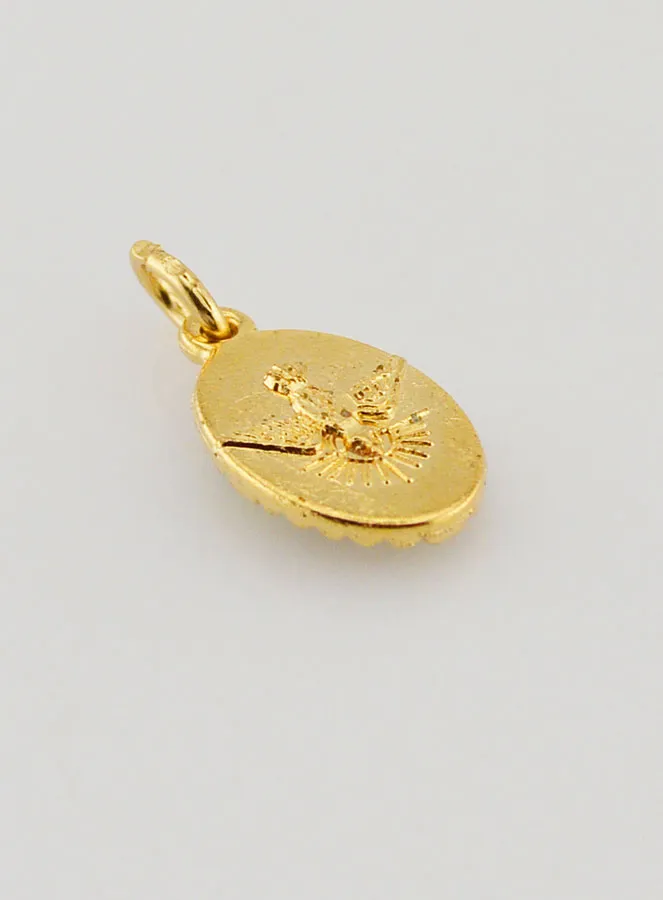 Medaillon met Gedraaide Rand 15mm - Onze-Lieve-Vrouw van La Salette (pic 4)