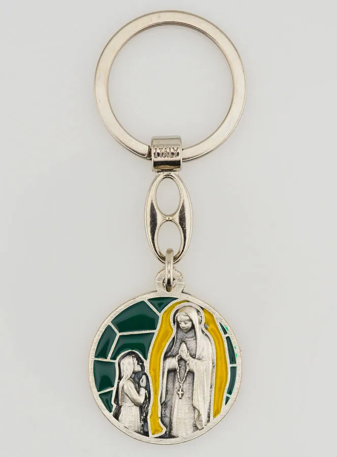 Sleutelhanger met Emaille Verschijningen van Lourdes (pic 1)