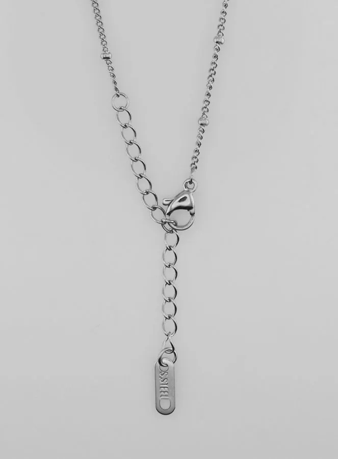 Zilverkleurige Ketting met Bolletjes met Gourmet Schakel - 50cm (pic 4)