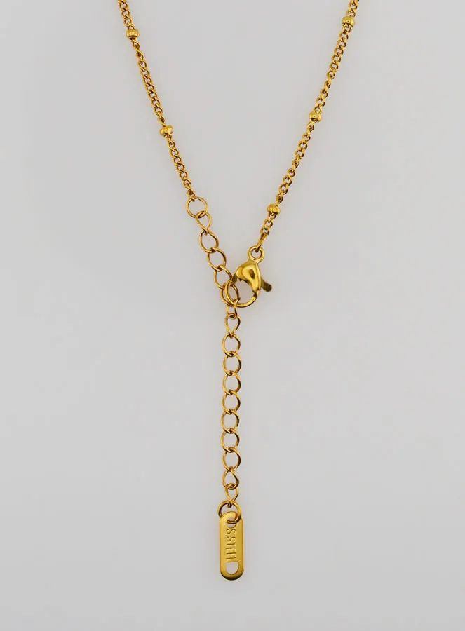 Goudkleurige Ketting met Bolletjes en Gourmet Schakels - 50cm (pic 4)