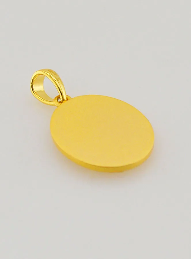 Zilveren Hanger Jezus Verguld met 18k Goud - 16mm (pic 4)