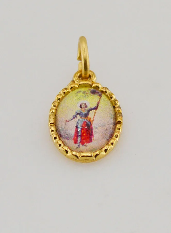 Medaillon met Gedraaide Rand 15mm – Heilige Jeanne d’Arc (pic 2)