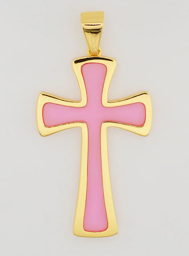 Hanger Kruis 4cm - Roze (pic 1)