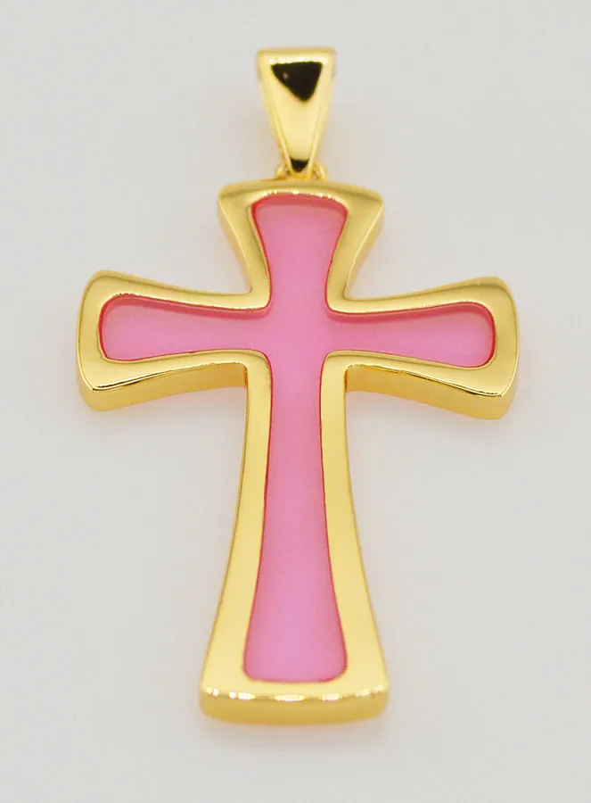 Hanger Kruis 4cm - Roze (pic 2)