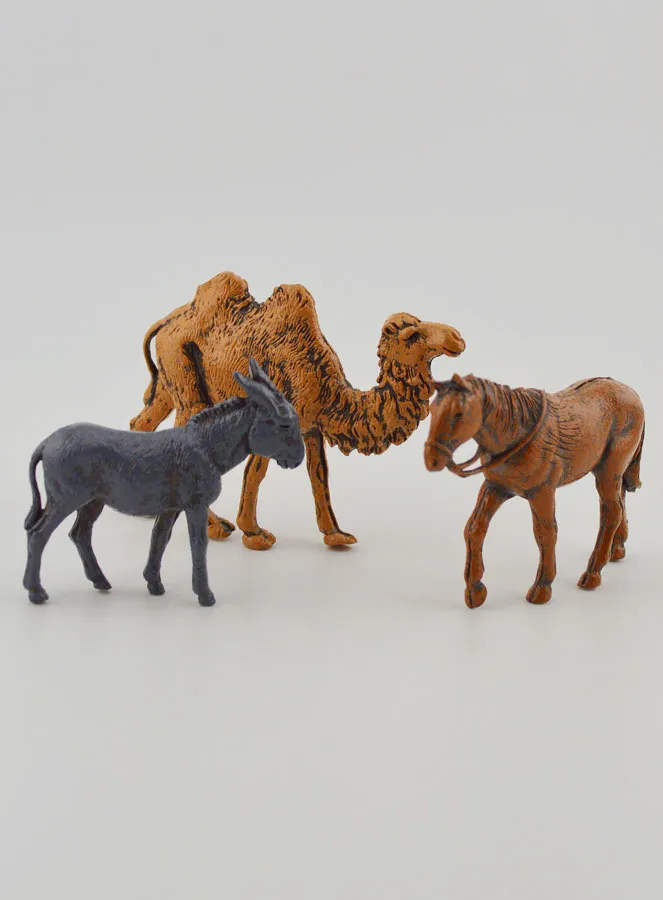 Kerststal Beelden Kameel, Paard en Ezel - 6cm (pic 1)