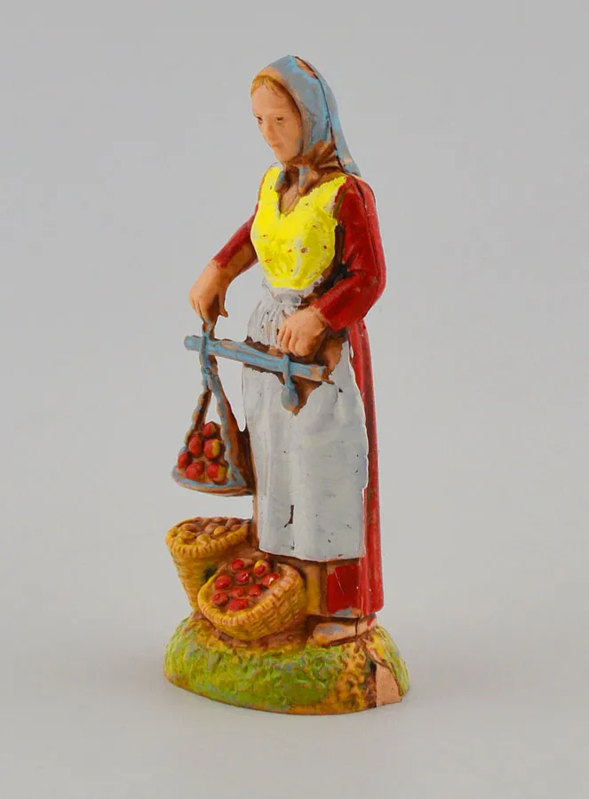 Kerststal Beeld Fruitverkoopster - 6 cm (pic 2)