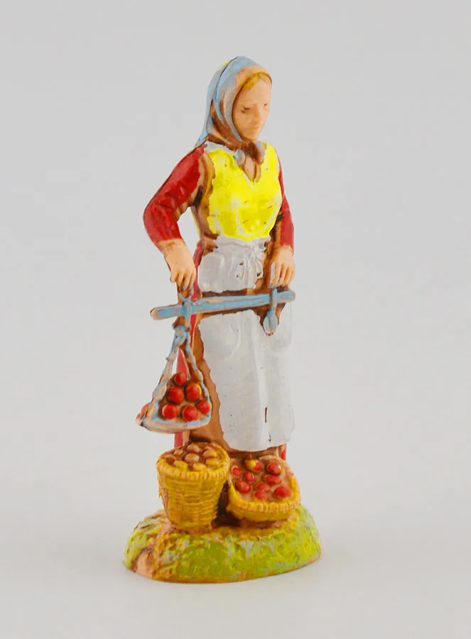 Kerststal Beeld Fruitverkoopster - 6 cm (pic 3)