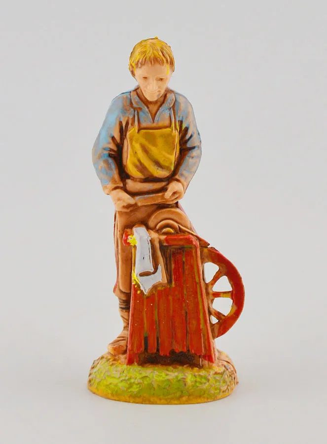 Kerststalfiguur Messenslijper - 6 cm (pic 1)