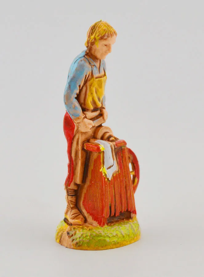 Kerststalfiguur Messenslijper - 6 cm (pic 3)