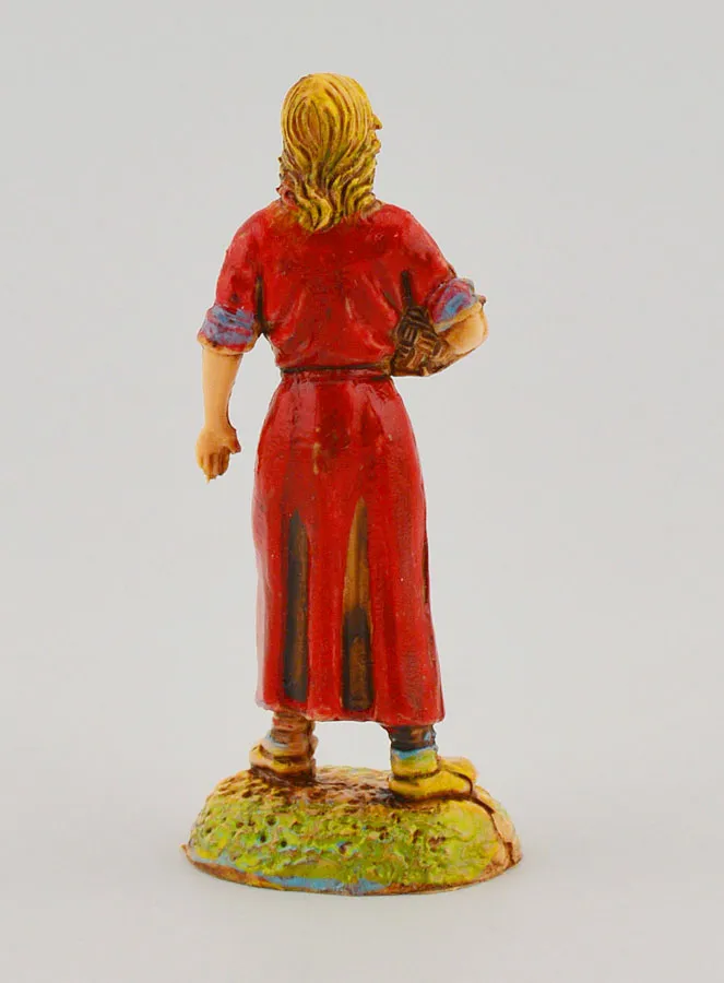 Kerststal Figuur Vrouw met Mand - 6 cm (pic 4)