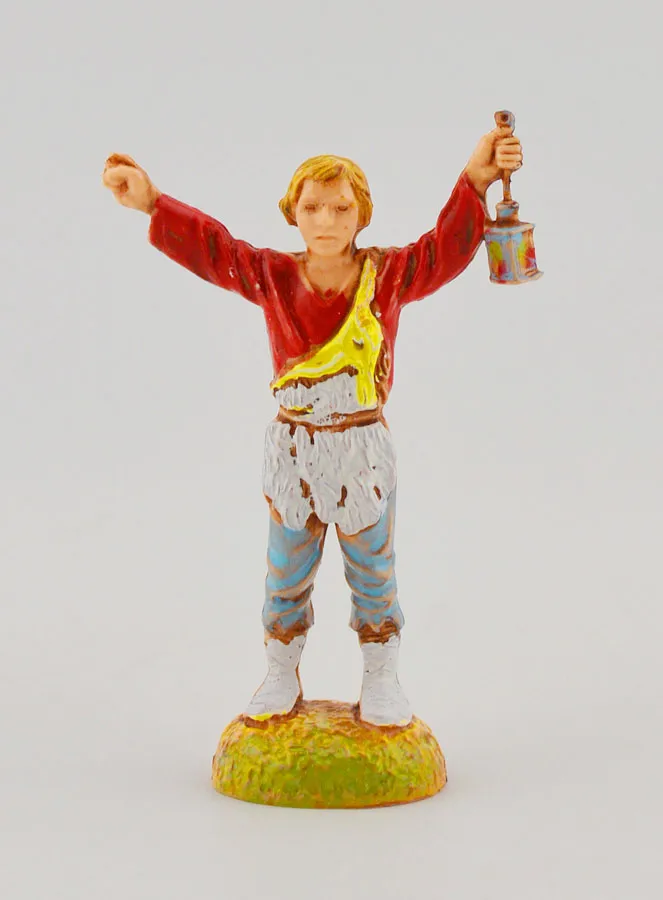 Kerststal Beeld Herder met Lantaarn - 6 cm (pic 1)