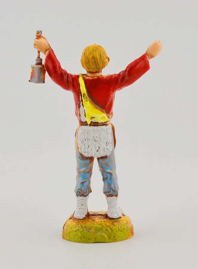 Kerststal Beeld Herder met Lantaarn - 6 cm (pic 4)