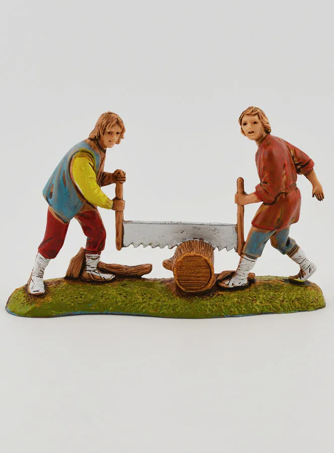 Kerststal Beeld Houthakkers - 6 cm (pic 1)