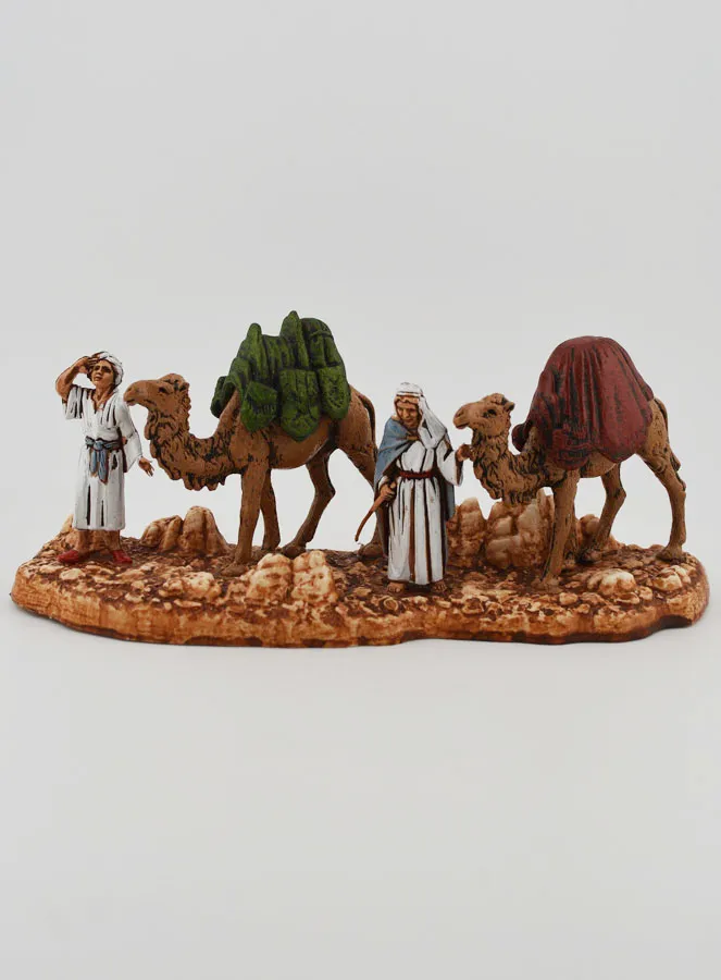 Kerststal Beeld Kameeldrijvers - Hoogte 6 cm (pic 1)