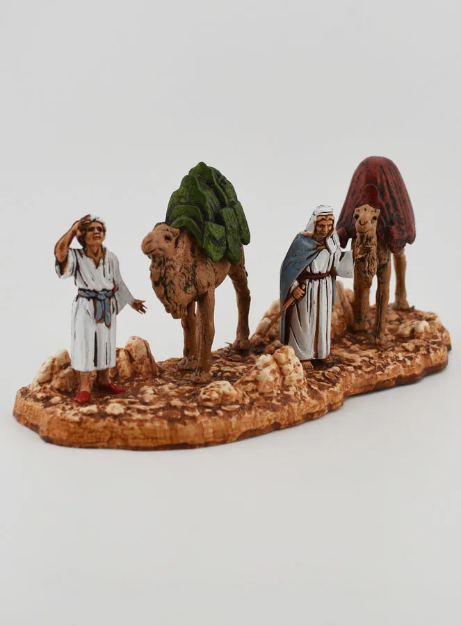 Kerststal Beeld Kameeldrijvers - Hoogte 6 cm (pic 3)