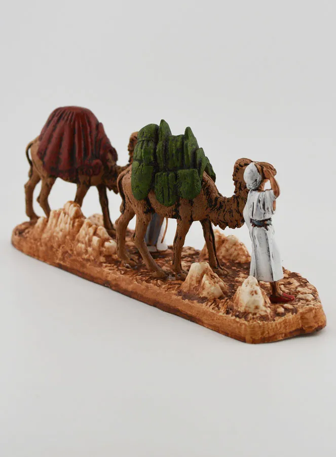 Kerststal Beeld Kameeldrijvers - Hoogte 6 cm (pic 4)