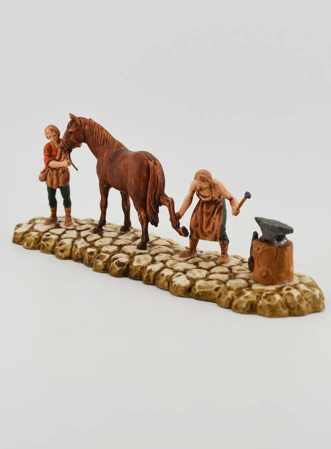 Kerststal Beeld Hoefsmid - Hoogte 6 cm (pic 2)