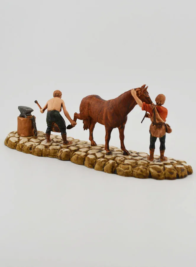 Kerststal Beeld Hoefsmid - Hoogte 6 cm (pic 4)