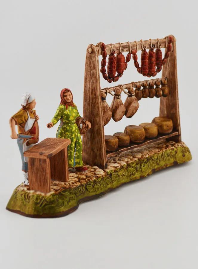 Kerststal Beeld - Slager en zijn Kraam - 6cm (pic 3)