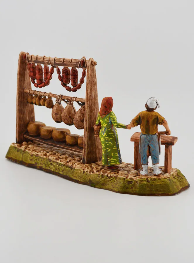 Kerststal Beeld - Slager en zijn Kraam - 6cm (pic 4)