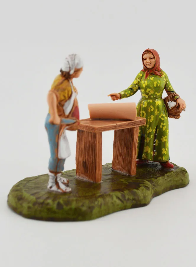 Kerststal Beeld Slager en Klant - 6cm (pic 2)