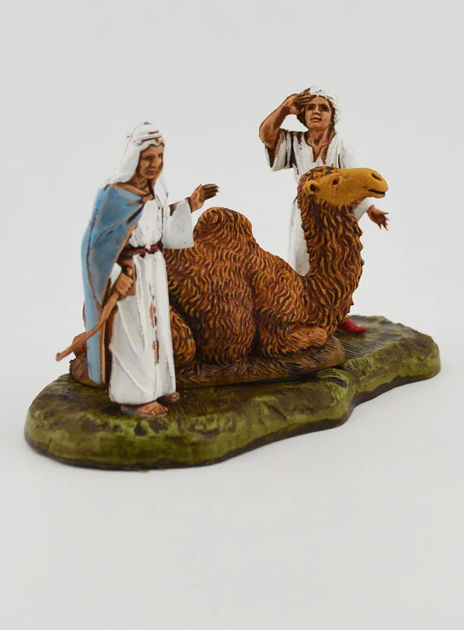 Kerststal Beeld Kameeldrijvers en Zittende Kameel - 6 cm (pic 2)
