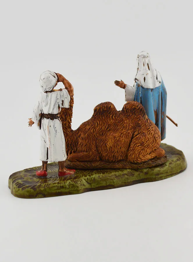 Kerststal Beeld Kameeldrijvers en Zittende Kameel - 6 cm (pic 4)