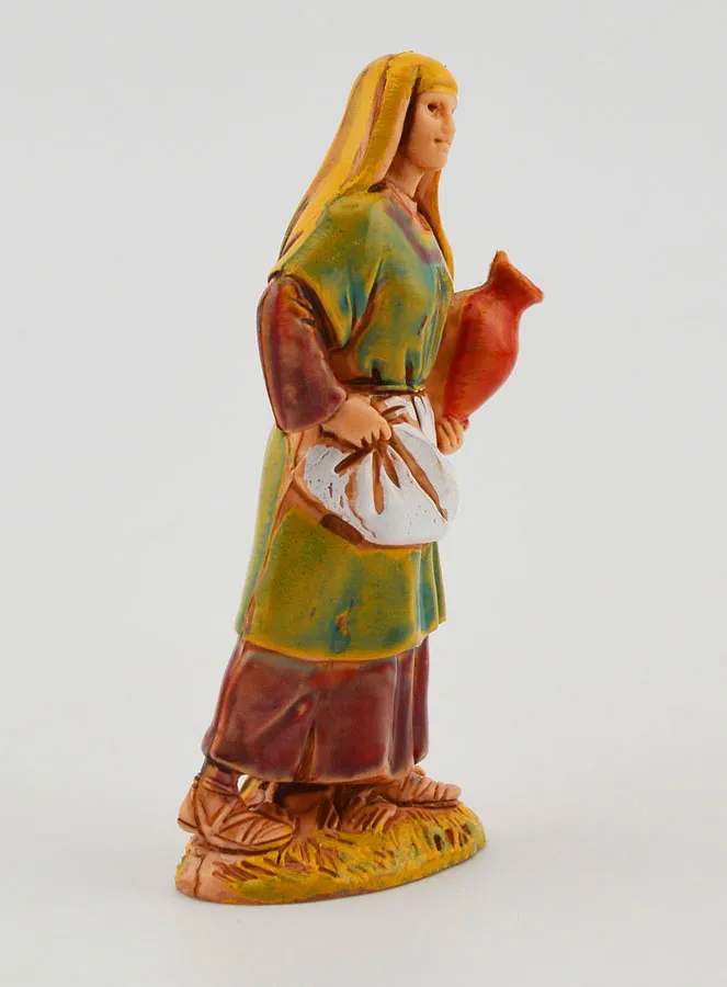 Kerststal Beeld Vrouw met Kruik - 6 cm (pic 3)