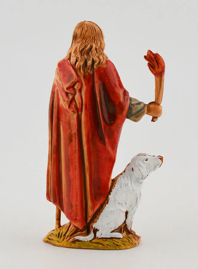 Kerststal Beeld Nachtwaker en zijn Hond - 6 cm (pic 4)