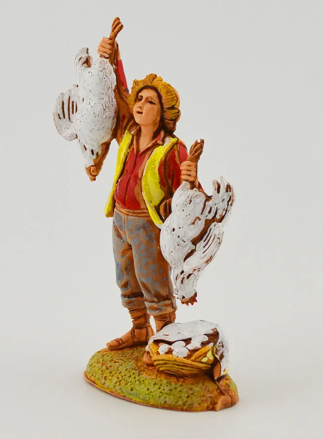 Kerststal Figuur Kippenverkoper - 6cm (pic 2)