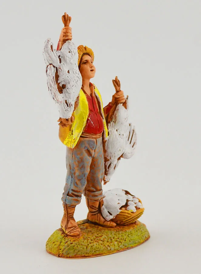 Kerststal Figuur Kippenverkoper - 6cm (pic 3)