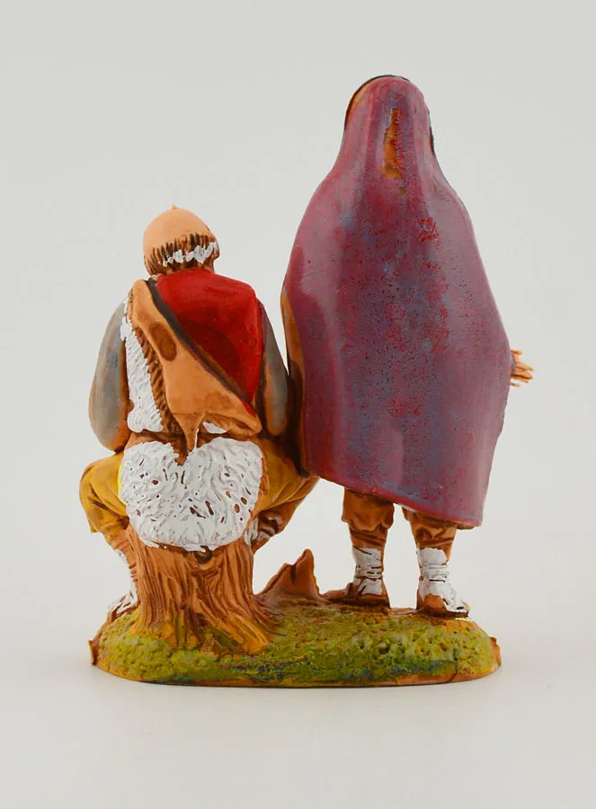 Kerststal Beeld Bejaarde Bedelaars - 6cm (pic 4)