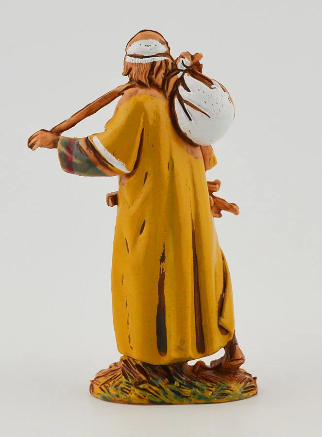 Kerststal Beeld Reiziger Houtverzamelaar - 6cm (pic 4)