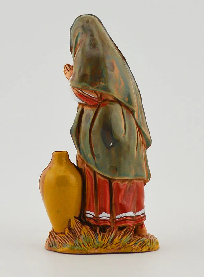 Kerststal Beeld Vrouw met Amfoor - 6cm (pic 4)