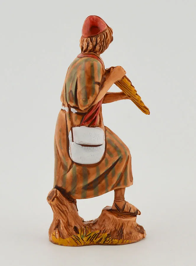 Kerststal Beeld Panfluitspeler - 6cm (pic 4)
