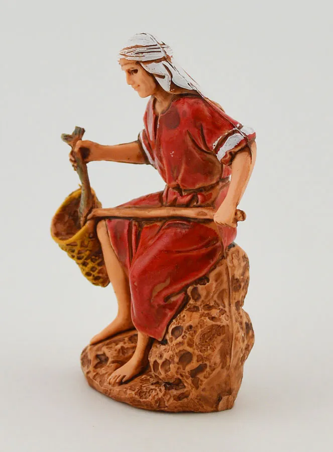 Kerststal Beeld Visser met Schepnet - 6cm (pic 2)