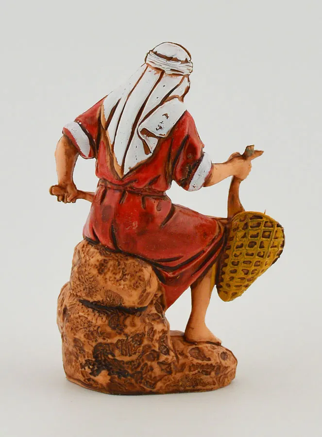 Kerststal Beeld Visser met Schepnet - 6cm (pic 4)