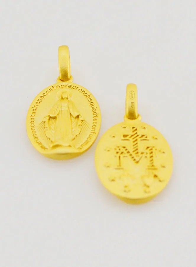 Wonderdadige Medaille van 18-Karaats Verguld Zilver - 16mm (pic 2)