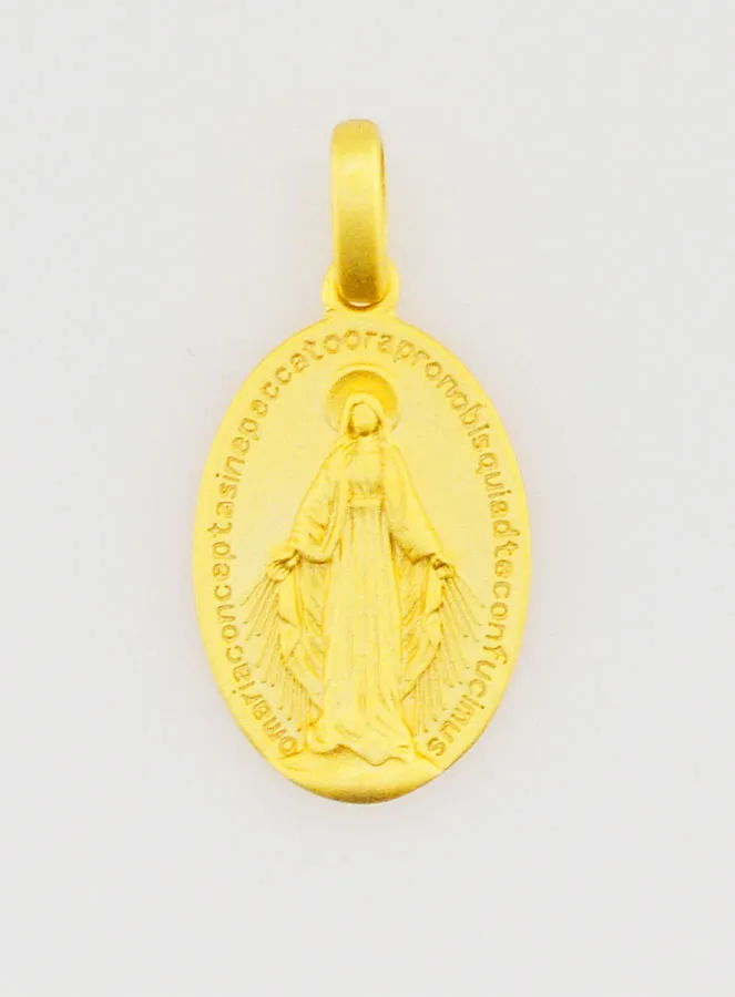 Wonderdadige Medaille van 18-Karaats Verguld Zilver - 16mm (pic 3)
