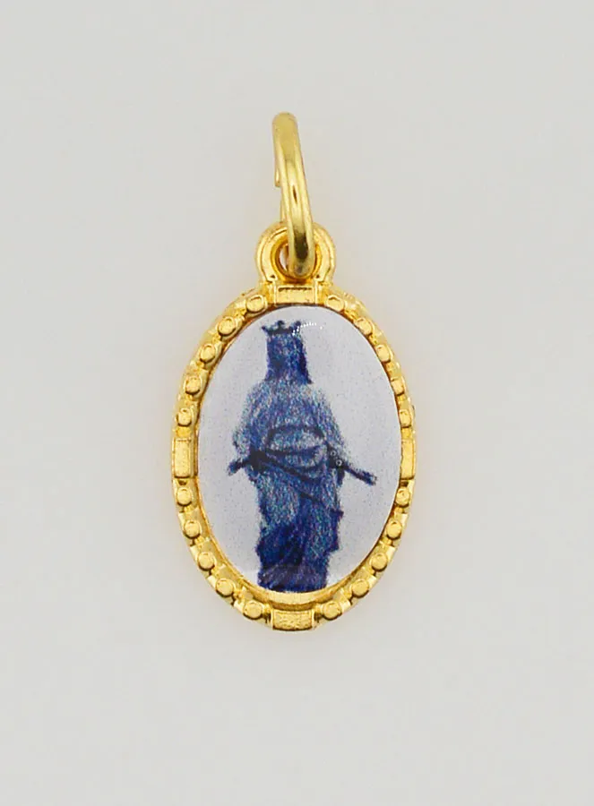 Medaillon met Gedraaide Rand 15mm - Zwarte Madonna (pic 1)