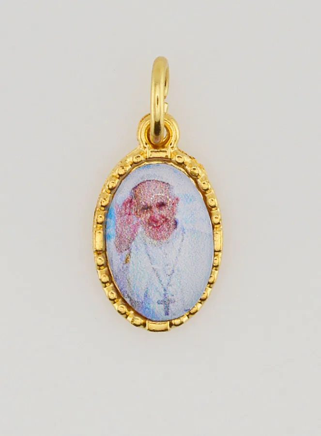 Medaillon met Gedraaide Rand 15mm - Paus Franciscus (pic 1)