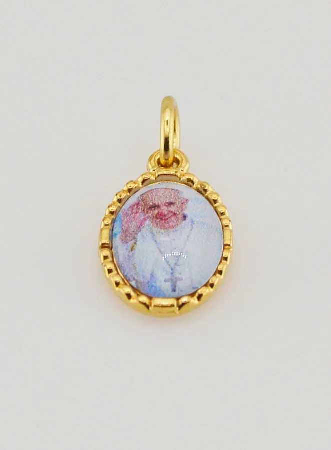 Medaillon met Gedraaide Rand 15mm - Paus Franciscus (pic 2)
