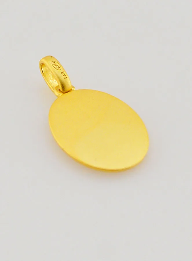 Medaille van OLV van Fatima van 18 Karaats Verguld Zilver - 15mm (pic 4)