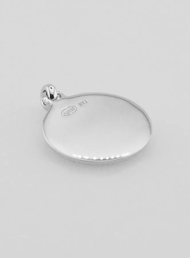 Zilveren Hanger Beschermengel en Duif - 12mm (pic 4)