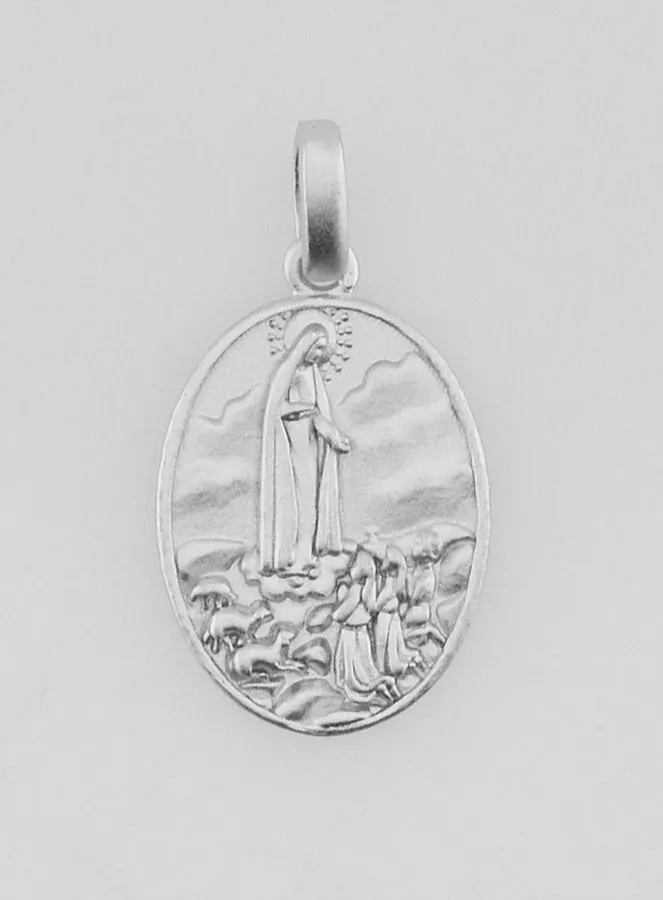 Zilveren Hanger Onze-Lieve-Vrouw van Fatima - 15mm (pic 1)