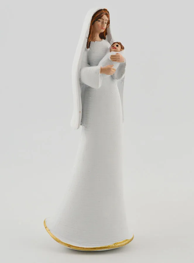 Moderne Heilige Familie Wit en Goud - 12cm (pic 2)